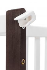 Ліжечко Babyroom Місяць білий - венге, 120x60 см, 4 рівні, матеріал вільха/бук